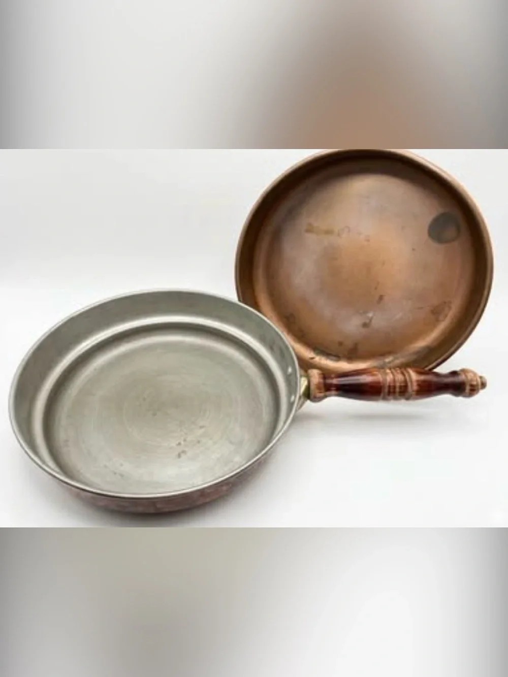 Vintage Solid Copper Warming Dish Set – Old Dutch International Skillet 9.25”